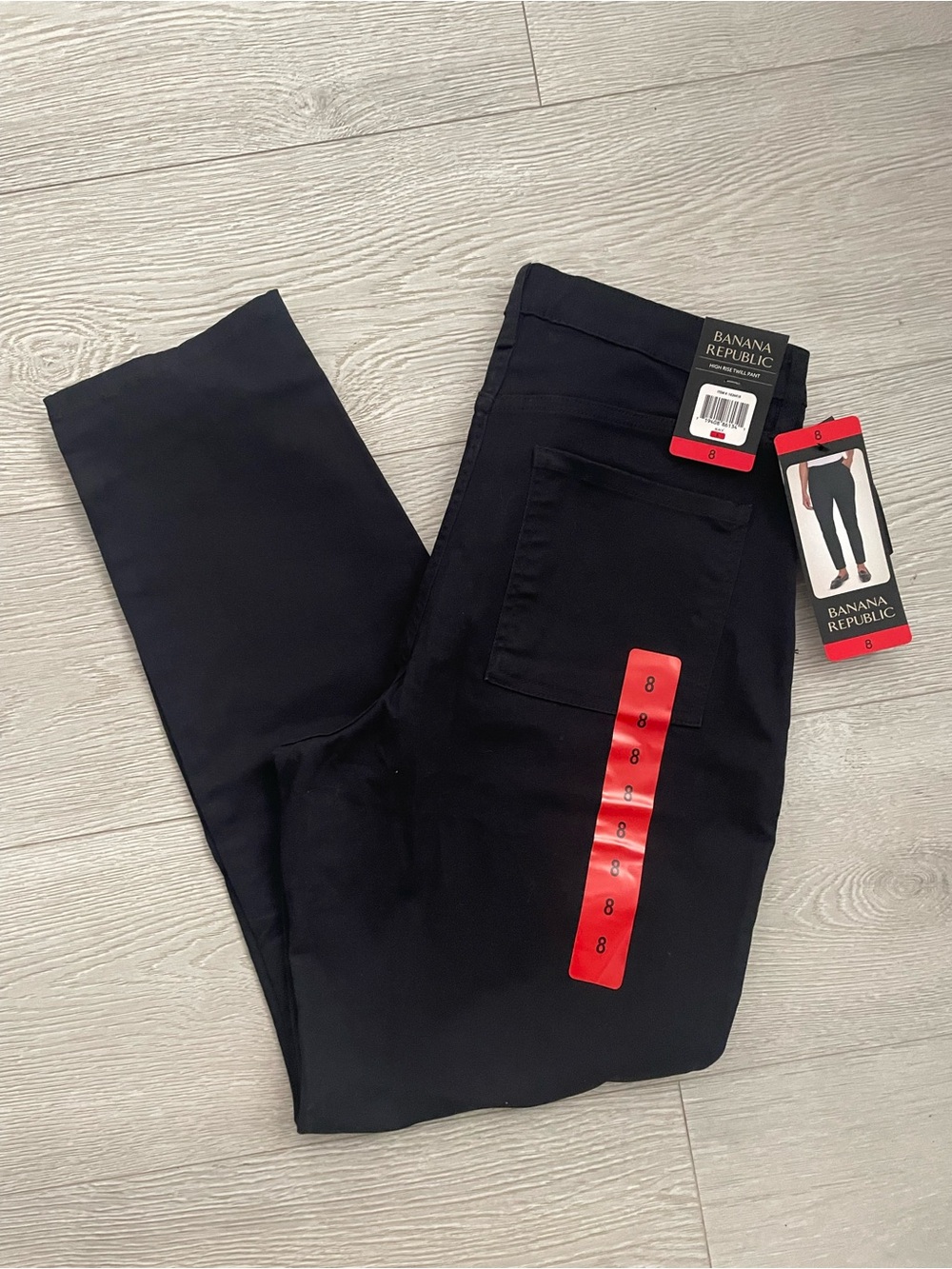 Banana Republic Black High-Rise Twill Pants